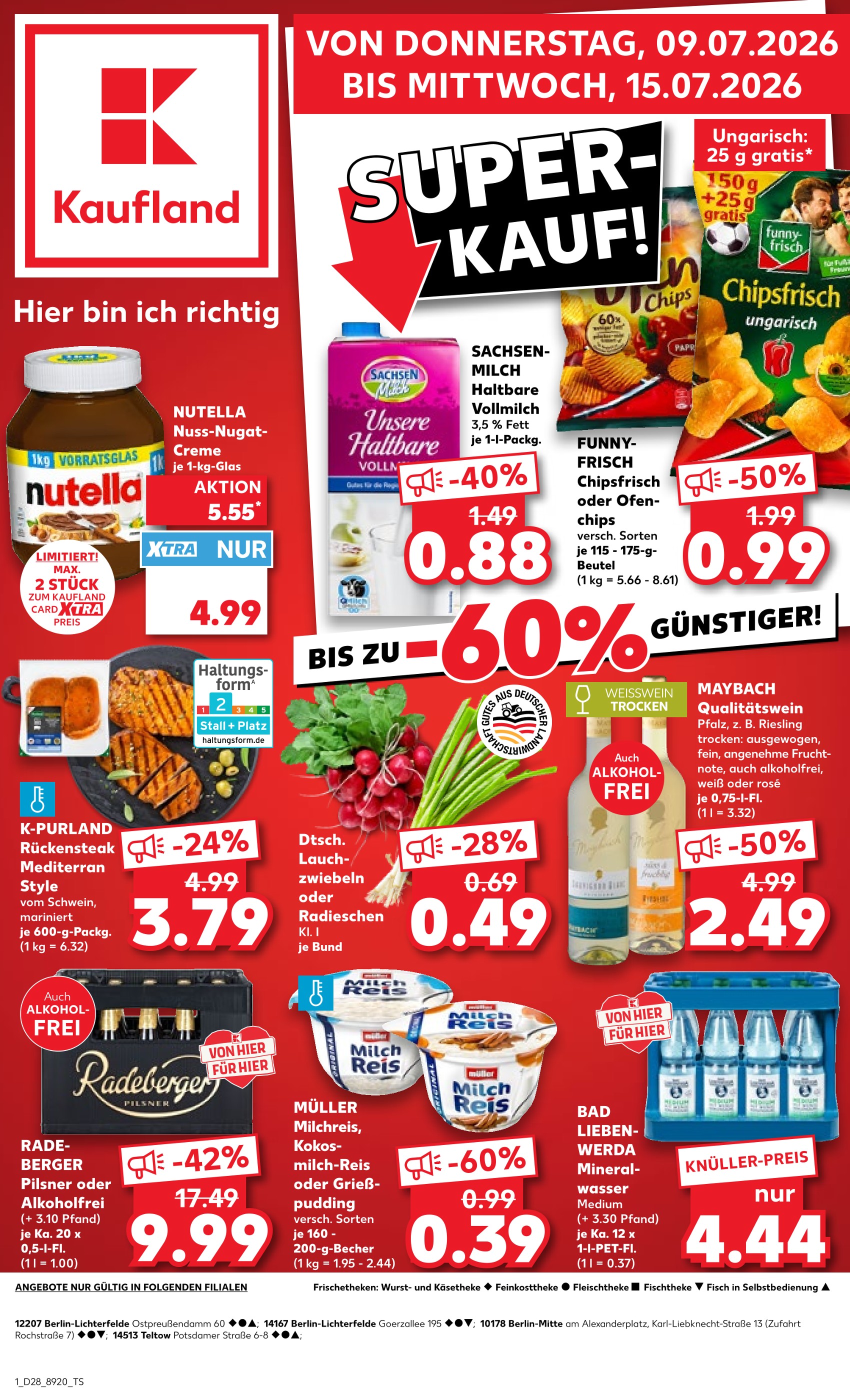 Kaufland Prospekt "Hier bin ich richtig", 54 Seiten, 09.07.2026 - 15.07.2026